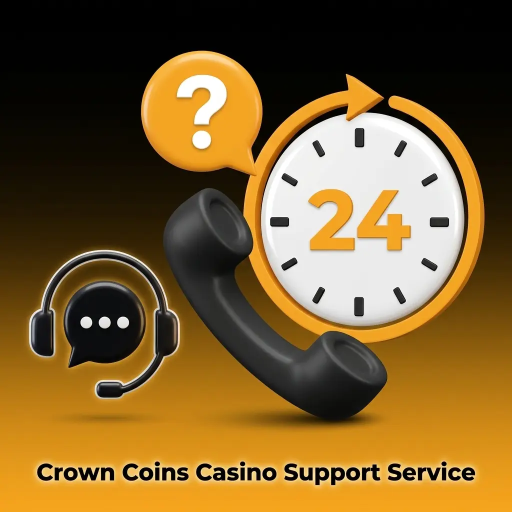 Crown Coins Casino customer support channels showing live chat and email options for sweepstakes players