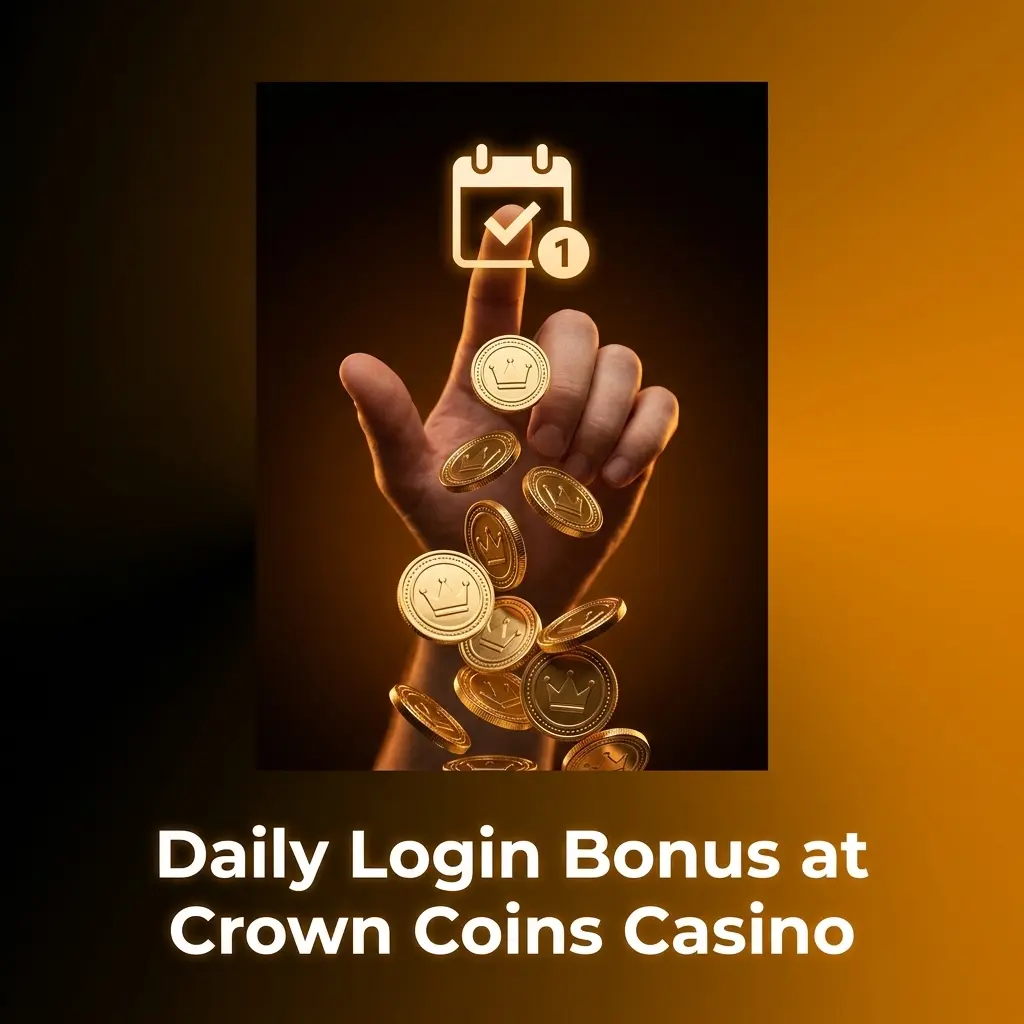Crown Coins Casino daily login bonus rewards active players with free Crown Coins every 24 hours, no deposit required