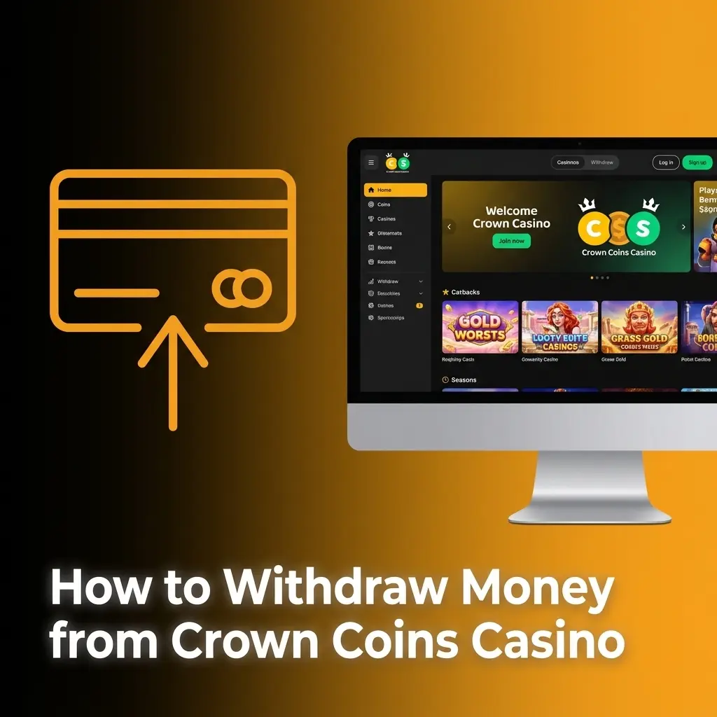 Step-by-step guide to withdrawing money from Crown Coins Casino via Visa, Mastercard, Apple Pay, or Discover Card