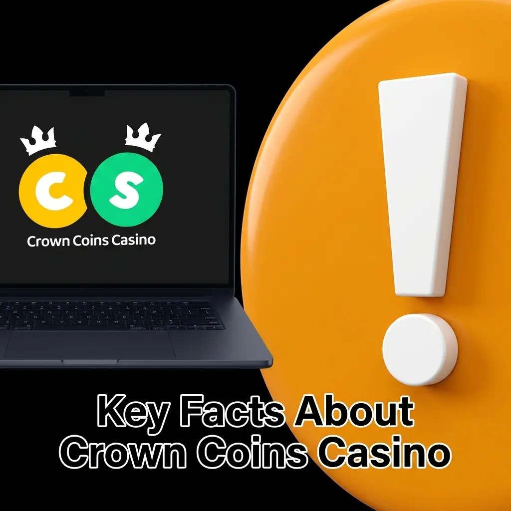 Crown Coins Casino key facts table showing bonuses, games, payments, and sweepstakes license for US players