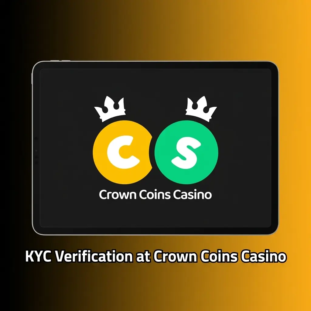 Crown Coins Casino KYC verification process showing ID document upload steps for US sweepstakes account confirmation