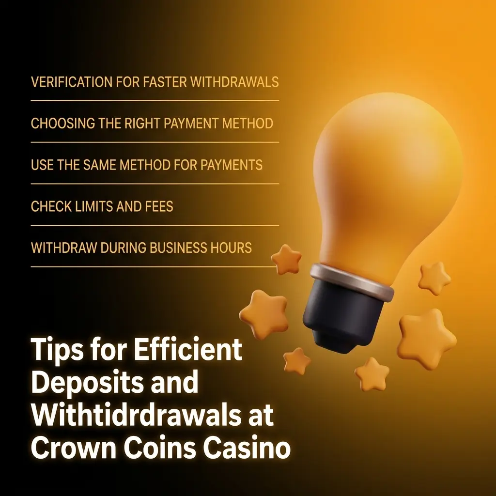 Crown Coins Casino deposit and withdrawal tips for faster transactions and fewer payment issues