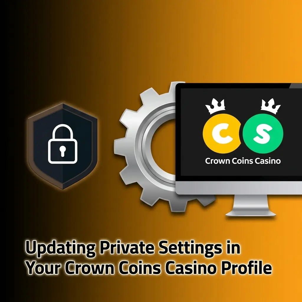 Crown Coins Casino account settings panel showing password, notification, and email management options in the Profile section