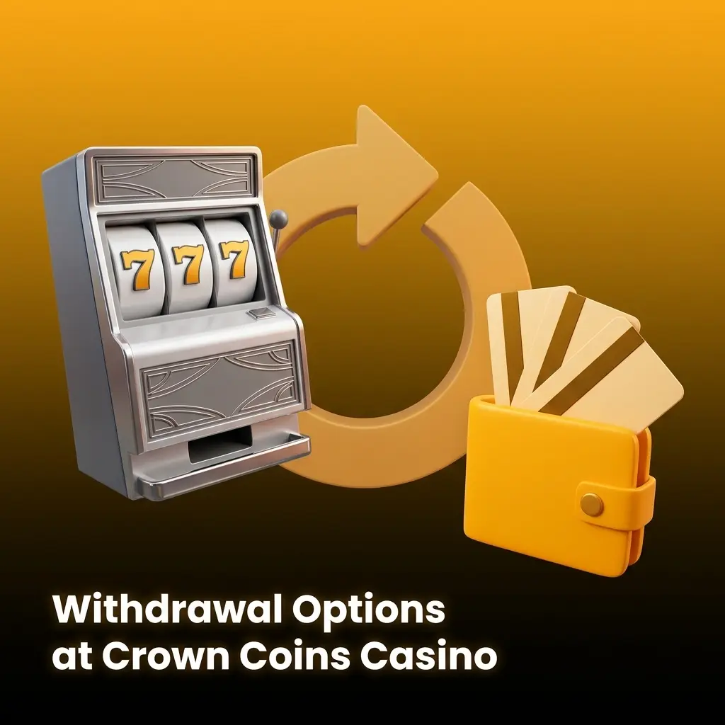 Crown Coins Casino withdrawal options including Apple Pay, Visa, Mastercard, American Express, and Discover Card for US players